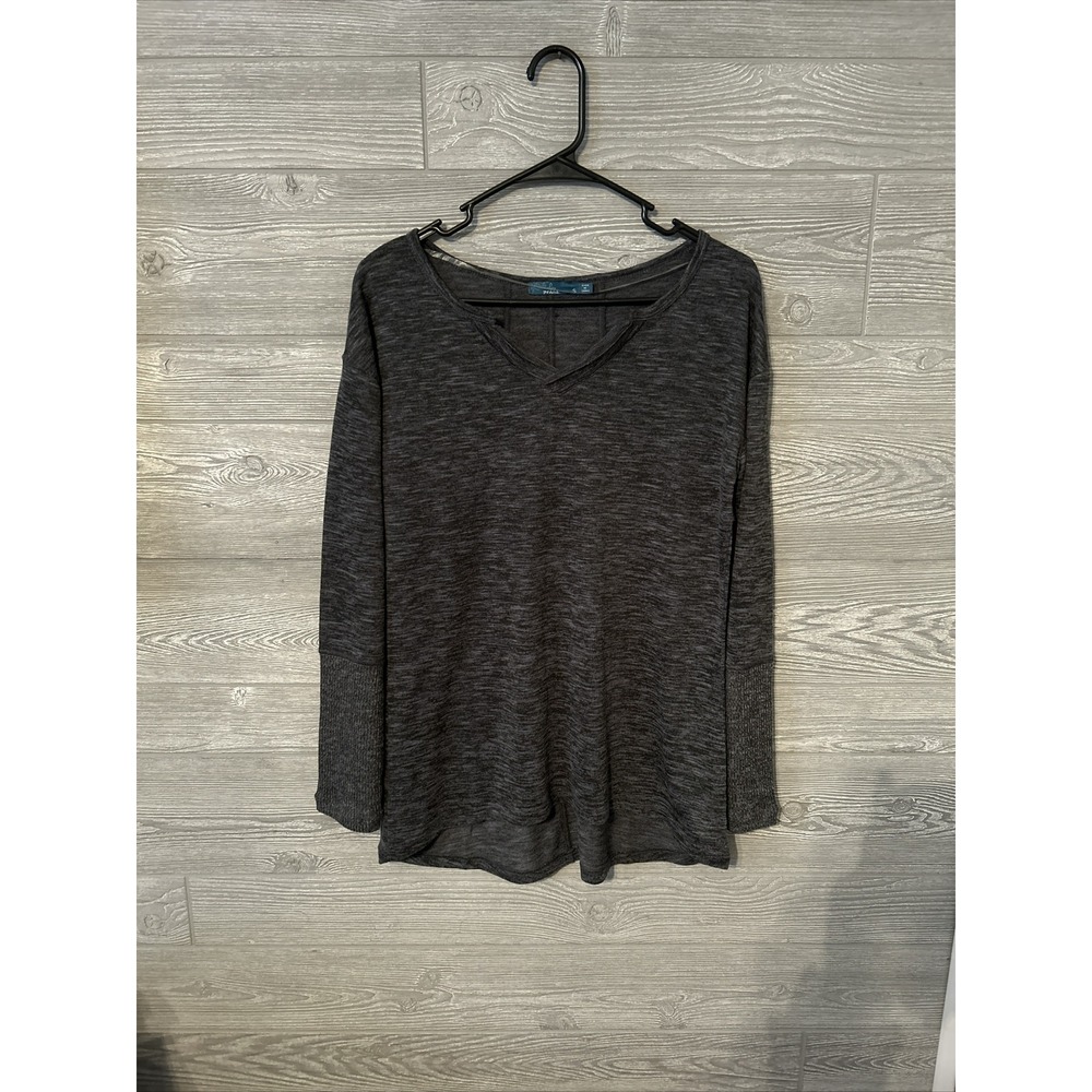 Prana Women's Long Sleeve Dark Grey V-Neck Top